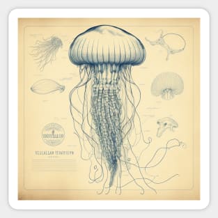 Vintage Jellyfish IV Sticker